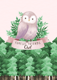 Forest Friends : Owl Watercolor
