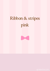 Ribbon & stipes pink