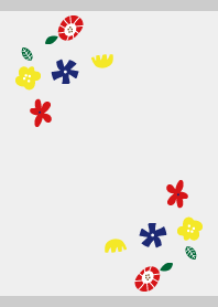 Vivid Nordic flowers01 gray