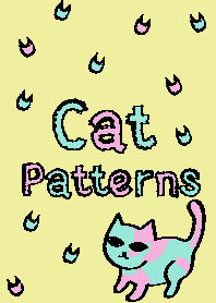Cat Pattern Pink and Yellow