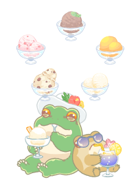 もっとのんびり涼みたいカエル