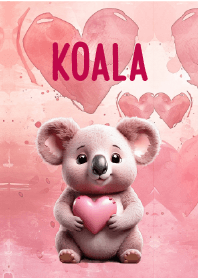 Simple Love You Pink Koala Theme