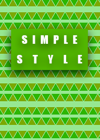 Simple style triangle green pattern