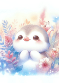 Cute Penguin and Beautiful Nature V.1