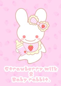 Strawberry milk & baby rabbit.
