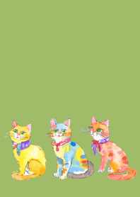 cat playing tricks on moss green