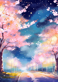 美しい夜桜の着せかえ#663