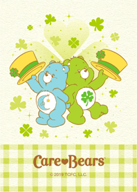care bear with four leaf clover