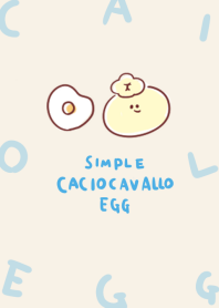 簡單的 卡喬卡瓦洛 煎雞蛋 淺褐色的