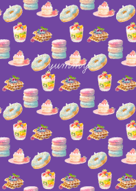 purple 甘いケーキ