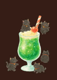 Cats and Cream Soda on brown