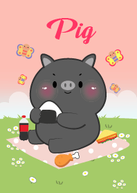 Black Pig Love Picnic Theme