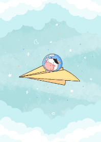 牛和紙飛機