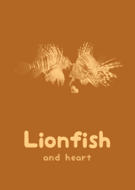 Lionfish & heart Autumn leaf