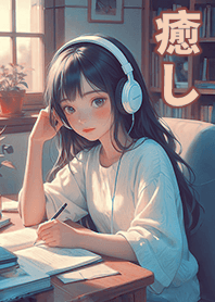 文学生活~音楽と読書を聴く少女5.1