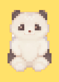 Panda Pixel Art Theme  Yellow 04