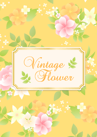 大人可愛いヴィンテージフラワー オレンジ