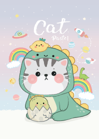 Mutu Cat & Dino Lover : Pastel