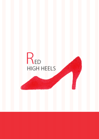 Red high heeled shoes