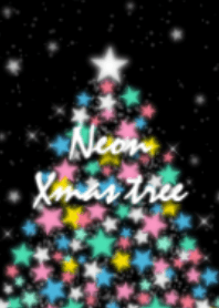 Shiny neon xmas tree