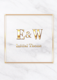 [ E&W ] Initial Theme Gold White