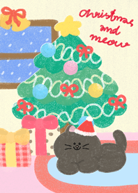 Christmas and meow