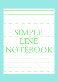 SIMPLE GREEN LINE NOTEBOOK/BLUE GREEN