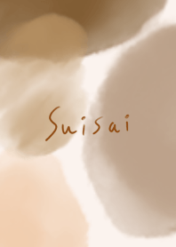 watercolor bleeding beige