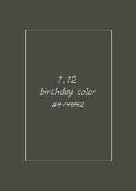 birthday color - January 12