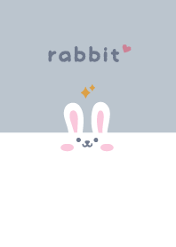 うさぎ.キラキラ[くすみブルー]