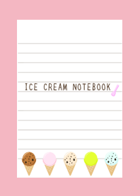 ICE CREAM NOTEBOOK/DUSTY PINK