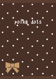 cute polka dots on brown