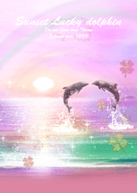 Sunset lucky clover Dolphin