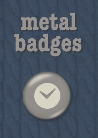 ニットに缶バッヂ（P&B）