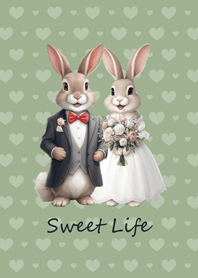 快樂兔兔辦婚宴(霧灰綠)