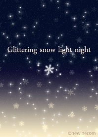 Glittering snow light night