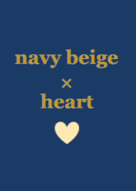navy and beige and heart