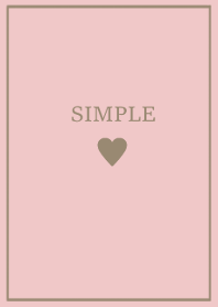 SIMPLE HEART =ivorypink brown=