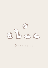小恐龍 : beige white