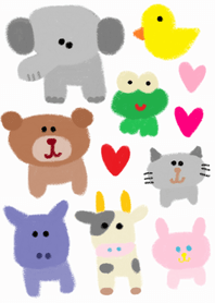 (HAPPY animals x crayon )