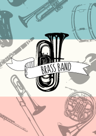 Brass Band Mint Beige Line Theme Line Store
