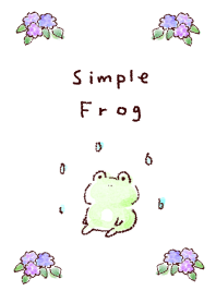 simple Frog rain White blue.