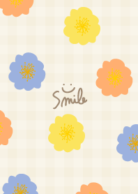 3color colorful flower check13