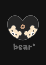 หมี โดนัท [สีดำ]