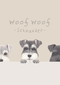 Woof Woof - Schnauzer - PASTEL BROWN