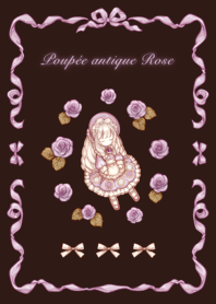 Poupée antique Rose : Élégance