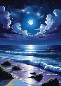 Night starry sky with nebula 55698C