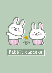 Rabbit cupcake.Star.green