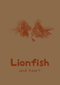 Lionfish & heart Brick red