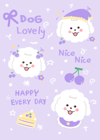 Dog love berry minimal purple cute jp 80